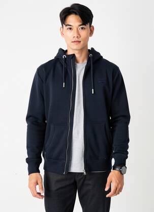 Veste casual resserrée sur le bas bleu SUPERDRY homme