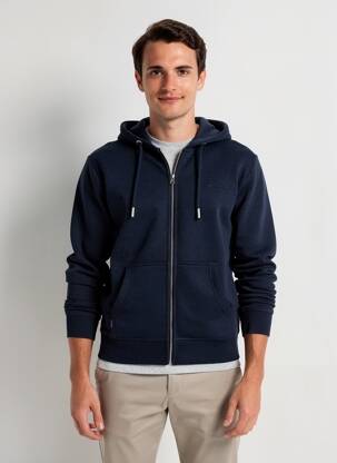 Veste casual resserrée sur le bas bleu SUPERDRY homme
