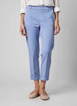 Pantalon 7/8 stretch taille normale bleu YAYA femme