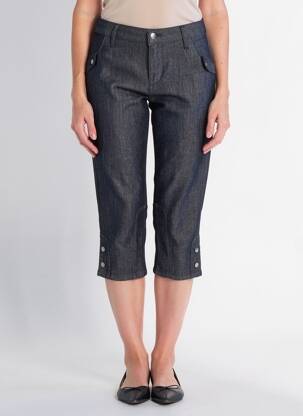 Corsaire tissage denim taille normale bleu KANOPE femme