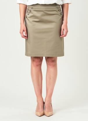 Jupe courte coupe droite vert EVA KAYAN femme