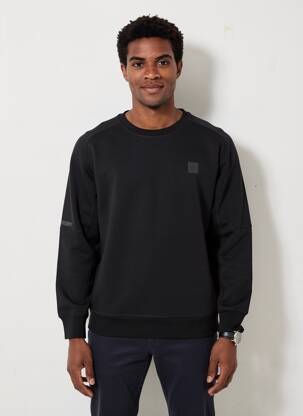 Sweat-shirt stretch manches longues noir SUPERDRY homme
