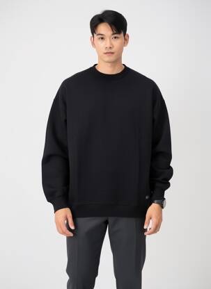 Sweat-shirt stretch manches longues noir TOMMY HILFIGER homme