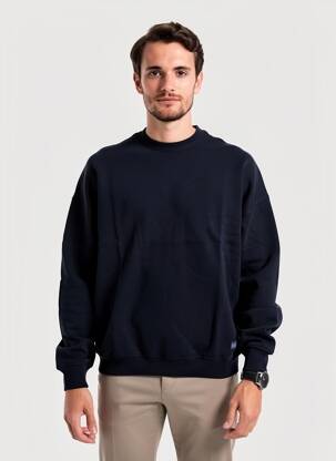 Sweat-shirt stretch manches longues bleu TOMMY HILFIGER homme