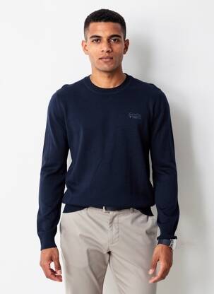 Pull stretch manches longues bleu SUPERDRY homme