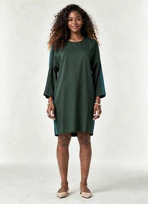 Robe courte manches 3/4 manches 3/4 vert LACOSTE femme