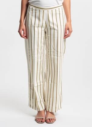 Pantalon droit taille normale taille normale blanc TEOH & LEA femme