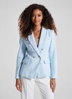 Blazer poches bleu ATTENTIF femme