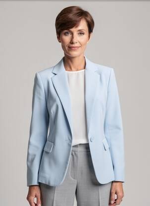 Blazer poches bleu HIPPOCAMPE femme