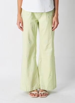 Pantalon flare stretch taille haute vert MAISON ONADO femme
