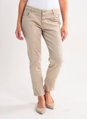 Pantalon slim taille normale taille normale beige KAROSTAR femme