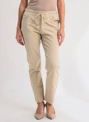 Pantalon slim taille élastique taille normale beige MAISON ONADO femme