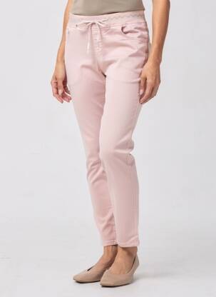 Pantalon slim taille élastique taille normale rose MAISON ONADO femme