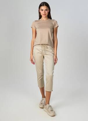 Pantacourt taille élastique taille normale beige MAISON ONADO femme