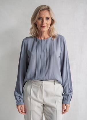 Blouse col rond manches longues violet OLSEN femme