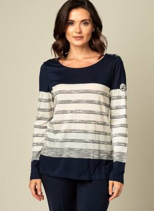 T-shirt manches longues manches longues bleu LE PETIT BAIGNEUR femme