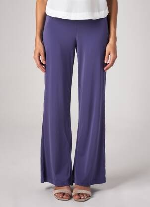 Pantalon flare stretch taille haute violet DIANA GALLESI femme