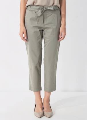 Pantalon 7/8 taille à pinces taille normale vert ATELIER GARDEUR femme
