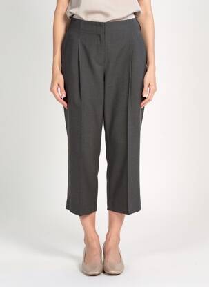 Pantalon 7/8 taille haute taille haute marron YERSE femme