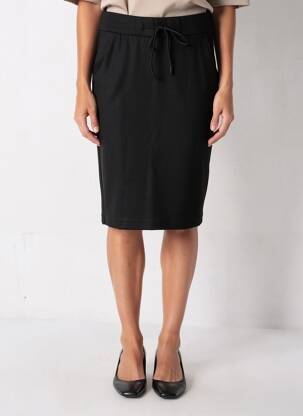 Jupe mi-longue stretch noir GARDEUR femme
