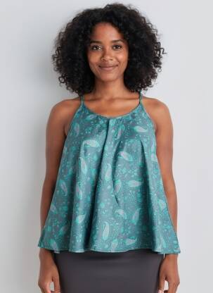 Top manches bretelles ajustables fines bretelles vert SINOE BY BAMBOO'S femme