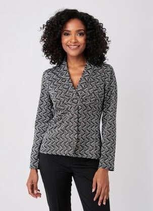 Top stretch manches longues noir BAMBOO'S femme