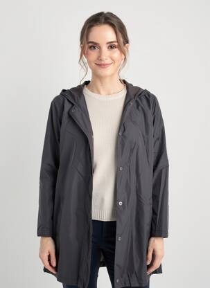 Imperméable poches a capuche noir MONOPRIX femme