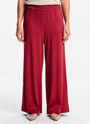 Pantalon large poches taille normale rouge YEST femme