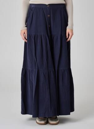Jupe longue taille haute bleu ORIENTIQUE NATURALLY femme