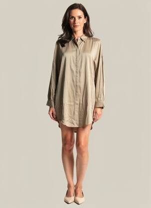 Robe courte manches longues manches longues vert YEST femme