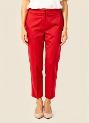 Pantalon 7/8 taille élastique taille normale rouge I BLUES femme