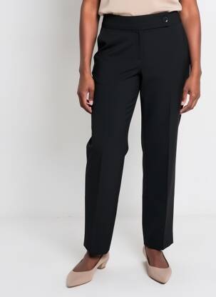 Pantalon droit tissage crêpe taille normale noir GARDEUR femme