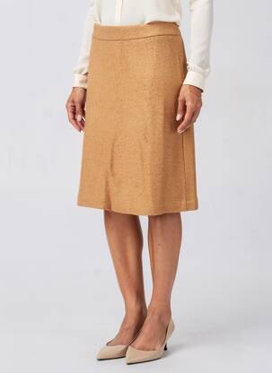 Jupe mi-longue coupe droite beige BETTY BARCLAY femme