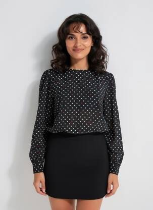 Top manches longues manches longues noir I BLUES femme