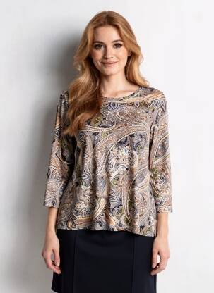 T-shirt manches 3/4 manches 3/4 marron BETTY BARCLAY femme