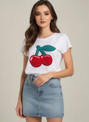 T-shirt stretch manches courtes blanc #OOTD femme