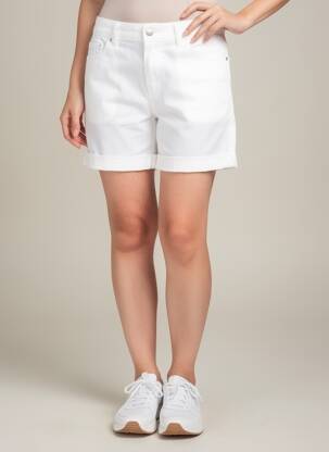 Short tissage denim taille normale blanc VILA femme