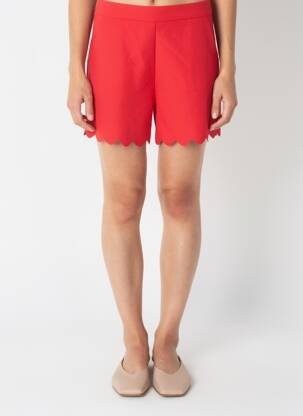 Short taille haute taille haute rouge MOD. STYLE femme