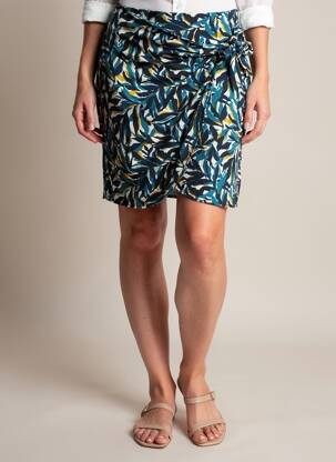 Jupe courte taille élastique bleu VILA femme