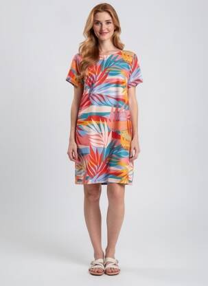 Robe courte manches courtes manches courtes orange MOLLY BRACKEN femme