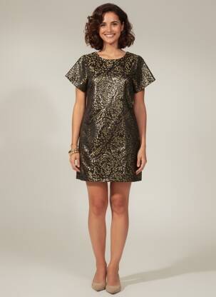 Robe courte manches courtes manches courtes noir MOLLY BRACKEN femme