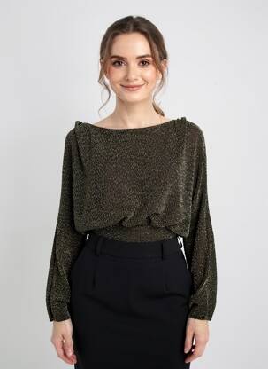 Top manches longues manches longues or DROLE DE COPINE femme