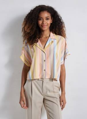 Chemisier manches courtes manches courtes orange TIFFOSI femme