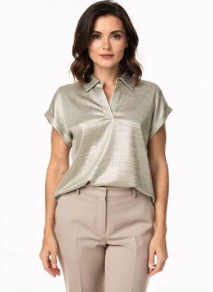Polo stretch manches courtes beige MOLLY BRACKEN femme