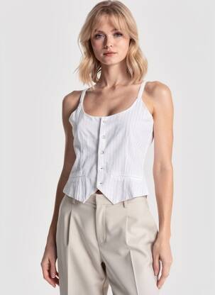 Gilet sans manche coupe cintrée blanc TIFFOSI femme