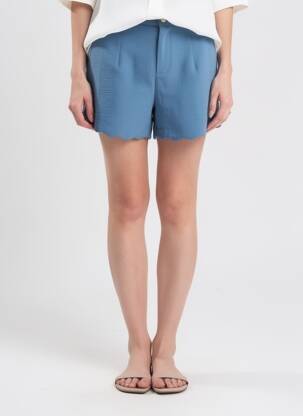 Short fermeture zippée sous rabat boutonné taille normale bleu MOLLY BRACKEN femme
