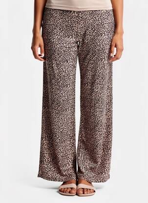 Pantalon large tissage popeline taille normale rose B.YOUNG femme