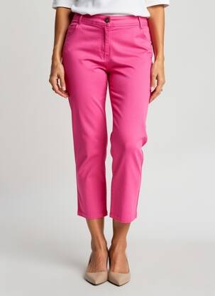Pantacourt stretch taille normale rose AGATHE & LOUISE femme