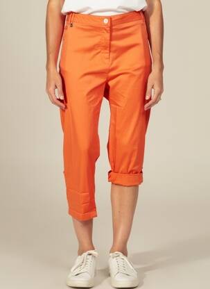 Pantacourt stretch taille normale orange AGATHE & LOUISE femme