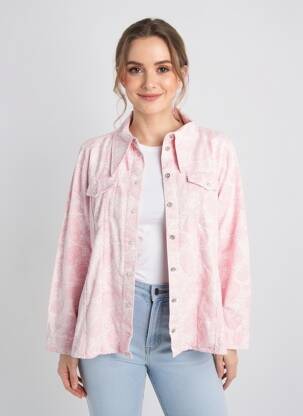 Veste casual coupe droite rose GANNI femme
